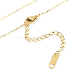 Ионное покрытие (ip) 304 нержавеющая сталь сердце кулон ожерелья для женщин&nbsp;NJEW-K276-12G