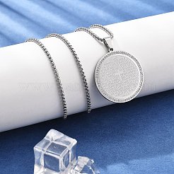 201 кулон из нержавеющей стали со стразами для женщин&nbsp;LS-NJEW-U021-08P