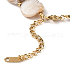 Ожерелья с подвесками в форме ракушек из нержавеющей стали 304&nbsp;STAS-Z101-02G