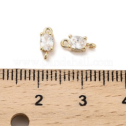 10 шт. латунные подвески-коннекторы со стразами&nbsp;KK-V006-04G-04