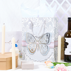 1 шт. подарочные пакеты из бумаги с принтом бабочек и ручками из ленты&nbsp;ABAG-SP0001-10A