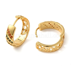 Серьги-кольца из нержавеющей стали 304 с паве из кубического циркония для женщин&nbsp;EJEW-U019-02G-02