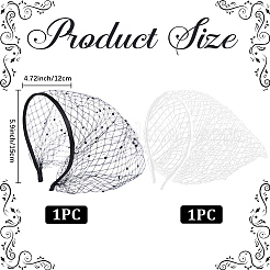 2 шт. 2-х цветные сетчатые резинки для волос из вуали&nbsp;AJEW-CP0009-59