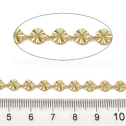 Латунные текстурированные плоские круглые звенья цепи CHC-C014-13G