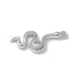 Латунные микропаве прозрачные подвески с фианитом&nbsp;LS-KK-S505-04P-02