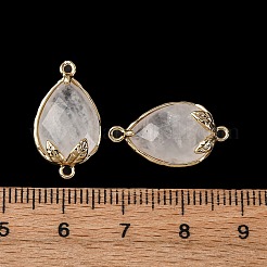 Подвески-коннекторы в форме капли натурального кварца&nbsp;G-B081-03G-16