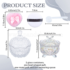 2 шт. стеклянная банка для конфет с крышкой&nbsp;AJEW-DR0002-50