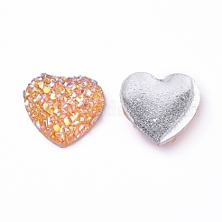 Блестящие кабошоны из смолы друз&nbsp;LS-RESI-WH0008-30M