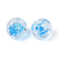 Нити из фольгированных бусин лэмпворк ручной работы&nbsp;FOIL-T008-04D