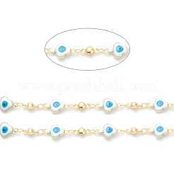 Звено цепи с эмалью из золотой латуни&nbsp;CHC-H103-16A-G