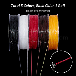 5 рулон 5-х цветной нити из ТПУ с кристаллами&nbsp;OCOR-PH0006-01