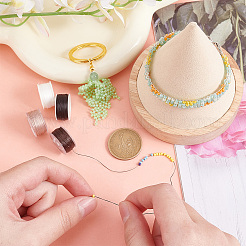 4 рулон 4-х цветных полиэстеровых ниток со специальным покрытием для бисера&nbsp;OCOR-PH0002-65