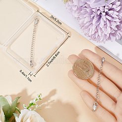 2 шт. 925 удлинителя цепи из стерлингового серебра&nbsp;STER-BBC0005-77