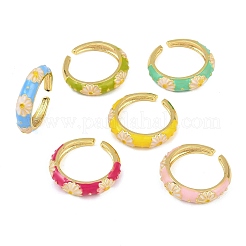 Латунные открытые манжеты для женщин&nbsp;RJEW-K305-03B-G