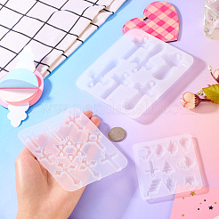 3шт 3 стиля подвески силиконовые Молды для самостоятельного изготовления&nbsp;DIY-TA0012-23