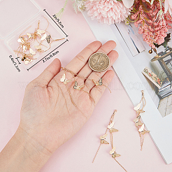 10 шт. латунная подвеска в виде бабочки с кисточкой большая&nbsp;KK-BBC0010-89