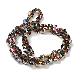 Гальванизируйте прозрачные стеклянные бусины&nbsp;EGLA-H112-04HR-02