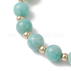 Натуральные эластичные браслеты из амазонитовых бусин для женщин&nbsp;BJEW-JB13377