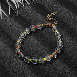 Эластичные браслеты из акрила и бисера&nbsp;BJEW-JB10026