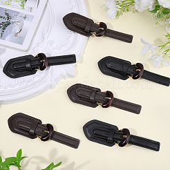 6 шт. 2-цветная искусственная кожа с декоративными пряжками из сплава&nbsp;FIND-CL0001-42