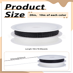 20м шнуров из вощеной хлопковой нити 2 цветов&nbsp;YC-LP0001-04