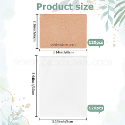 120 шт. прямоугольные бумажные складные карточки-заголовки&nbsp;CDIS-WR0001-01B