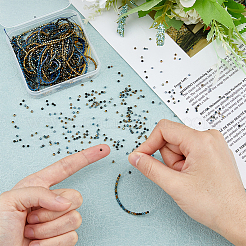 12 нить 4 цвета гальванические стеклянные бусины нити&nbsp;EGLA-HY0001-04