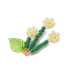 7 шт. подвески-цветы из стеклянных бусин&nbsp;PALLOY-MZ01194