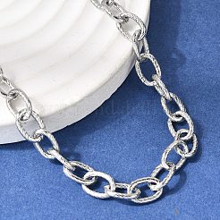 Ожерелья из витой цепочки из нержавеющей стали 201 толщиной 6.5 мм&nbsp;NJEW-K302-22P