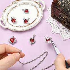 6 шт. 6 стиля латунных подвесок с кубическим цирконием&nbsp;KK-CJ0014-15