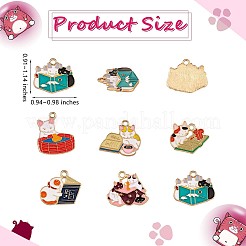 24 шт. эмалированная подвеска в виде кота&nbsp;JX341A