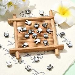 5 шт. натуральные черные бусины-ракушки для губ&nbsp;SHEL-YW0001-22