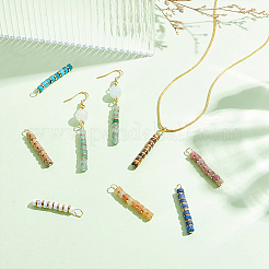 16 шт. 8 стиля подвески из натуральных смешанных драгоценных камней и гальванизированного синтетического немагнитного гематита heishi&nbsp;PALLOY-GA00027