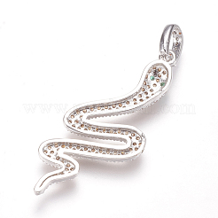 Латунные микро проложить кубического циркония подвески&nbsp;ZIRC-K074-26-01P