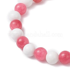 2 браслет из натурального и окрашенного малайзийского нефрита для женщин&nbsp;BJEW-JB12624