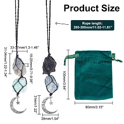 2 шт. 2 стильных хлопковых плетеных подвесных украшений&nbsp;HJEW-AR0001-11B