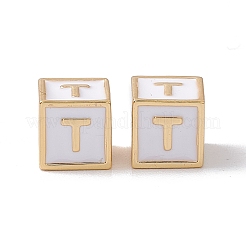 Стойки покрытие латунь эмаль бисер&nbsp;KK-B060-04G-04T