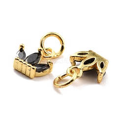 Латунь подвески циркония кубической&nbsp;KK-A156-02G-RS