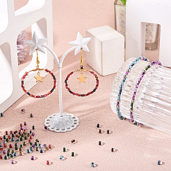 60 г 6-х цветов прозрачного стеклянного бисера&nbsp;GLAA-TA0003-32