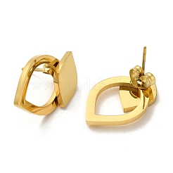 Серьги-гвоздики из нержавеющей стали 304 с ионным покрытием (IP)&nbsp;EJEW-C118-01A