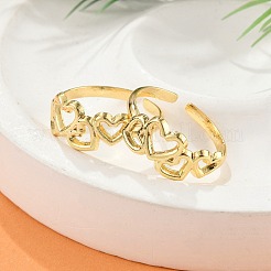 Латунные манжеты для женщин&nbsp;RJEW-B119-04G