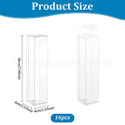 16 шт. прямоугольные складные прозрачные коробки из ПВХ&nbsp;CON-BC0007-44B