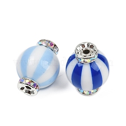 Бусины со стразами из смолы&nbsp;RESI-B030-01B-02