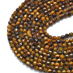 Природных тигровый глаз бисер нитей&nbsp;G-A260-A48-01