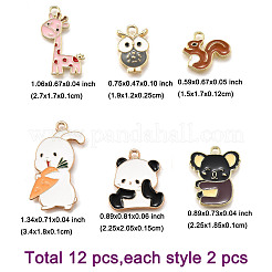 12шт 6 стиля подвески из сплава с эмалью&nbsp;ENAM-FP0002-47