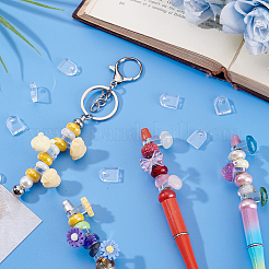 100 шт. прозрачные акриловые подвески-полукруги для ручки своими руками&nbsp;OACR-GA0001-29