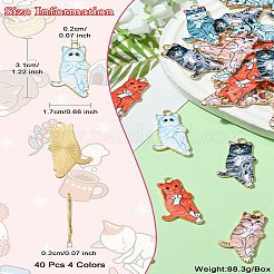 Подвески из сплава 40шт 4 цветов&nbsp;FIND-CJ0002-01