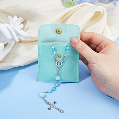 1 шт. ожерелье из четок из сплава и искусственного жемчуга&nbsp;NJEW-DC0001-13B