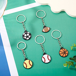 5 шт. 5 стиля пластиковые брелки из ПВХ&nbsp;KEYC-TA0001-49