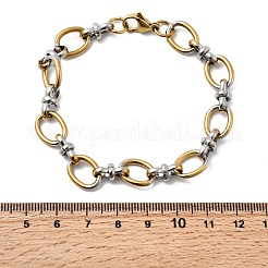 Браслеты из овальной цепочки из нержавеющей стали 304 для женщин&nbsp;LS-BJEW-D377-01A